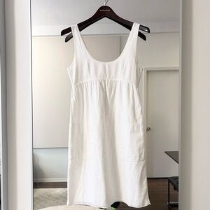 JAMES PERSE Mixed Media Cotton Linen Dress with Pockets XS/S 0/1